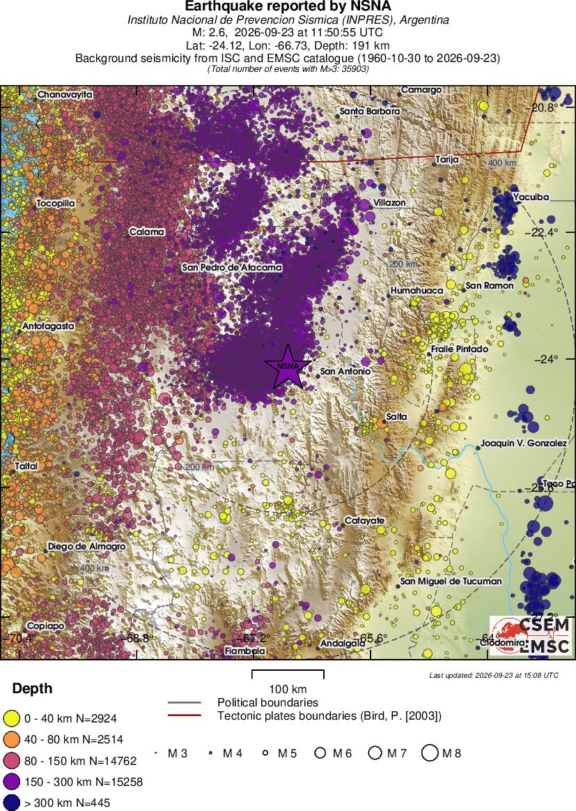 regional historical seismicity