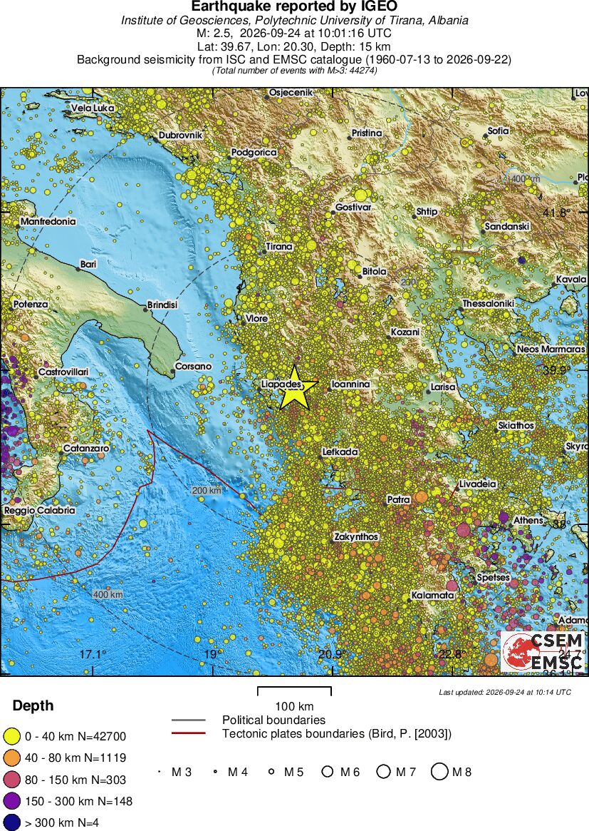 regional historical seismicity