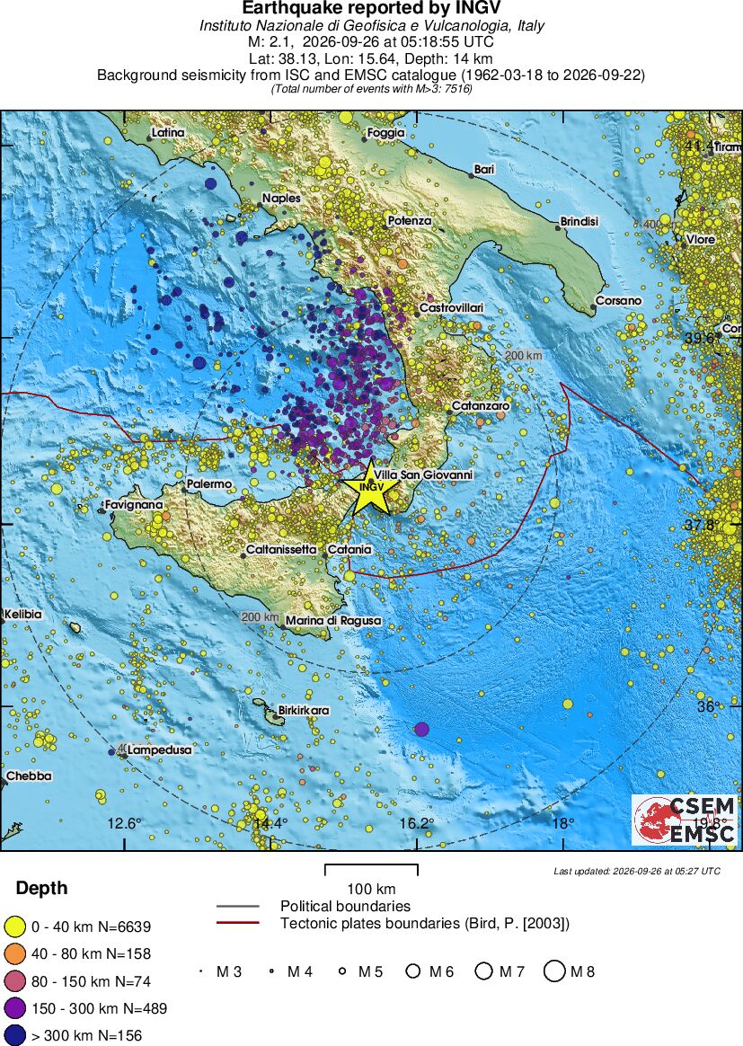 regional historical seismicity