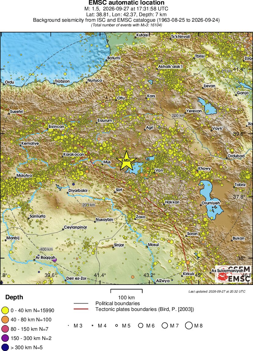 regional historical seismicity
