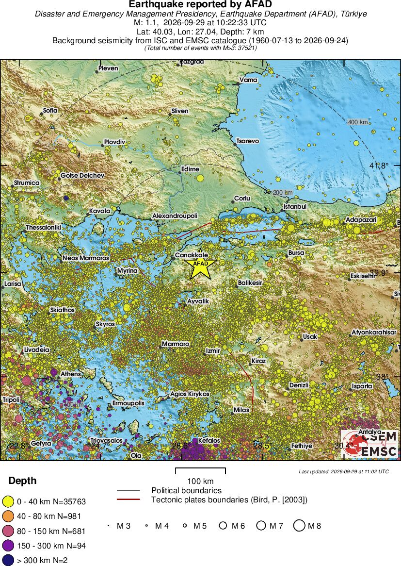 regional historical seismicity