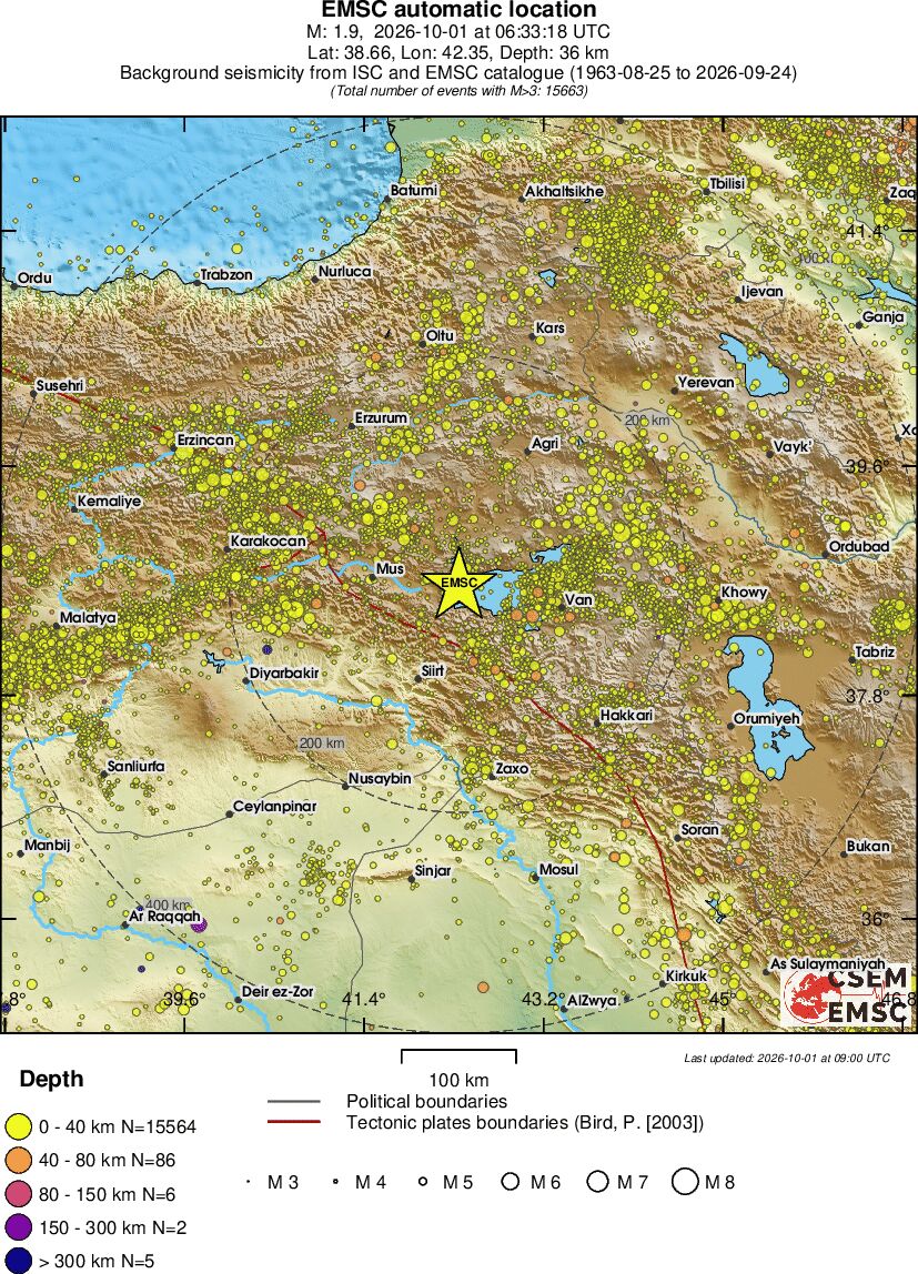 regional historical seismicity