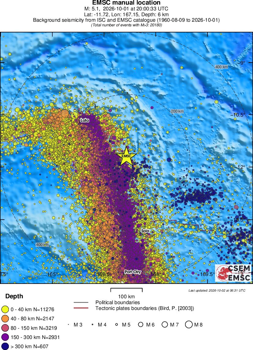 regional historical seismicity