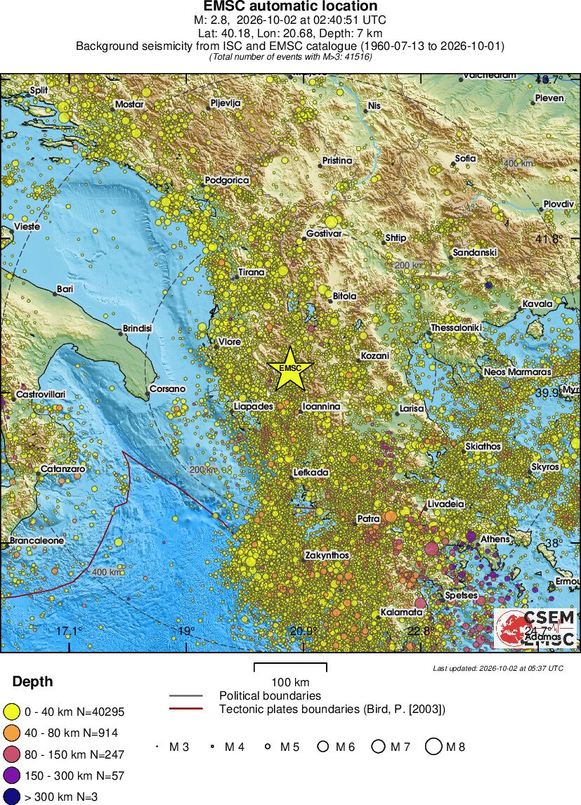 regional historical seismicity