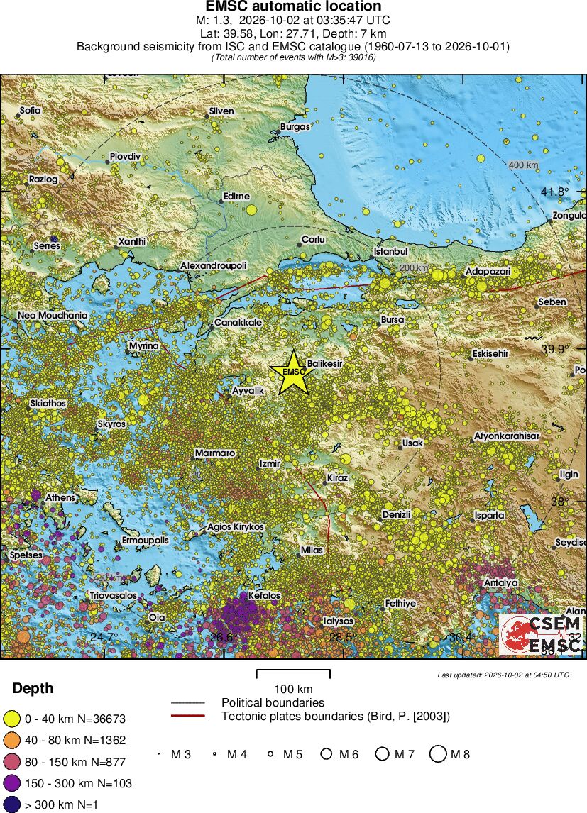 regional historical seismicity
