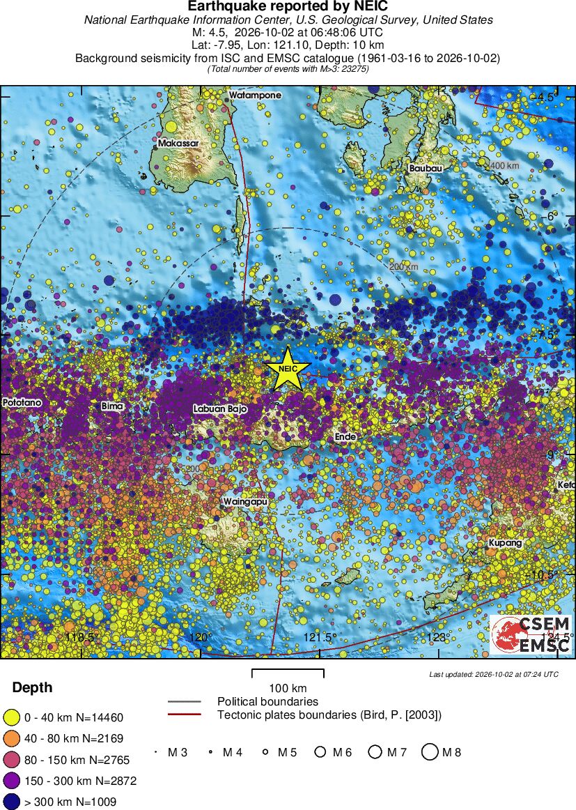 regional historical seismicity