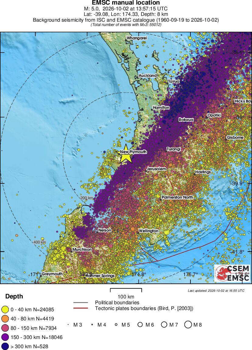 regional historical seismicity