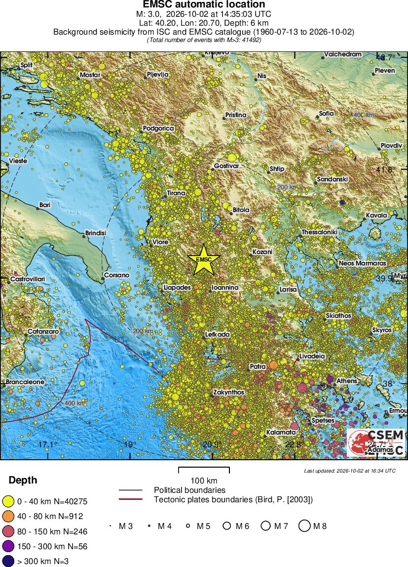 regional historical seismicity