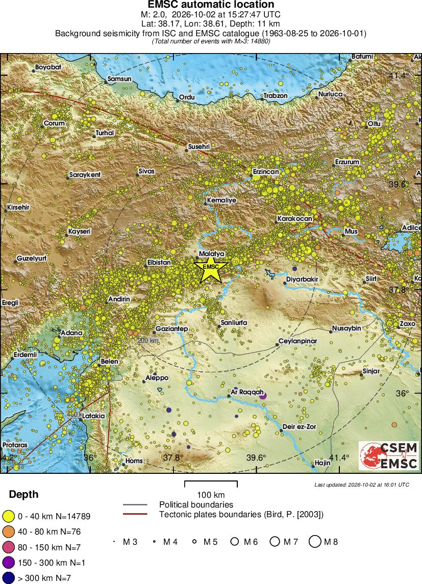 regional historical seismicity