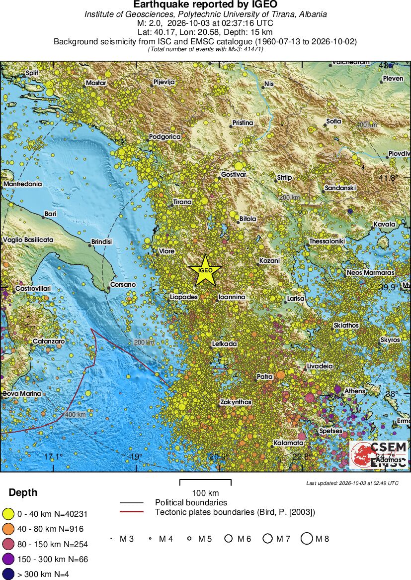 regional historical seismicity