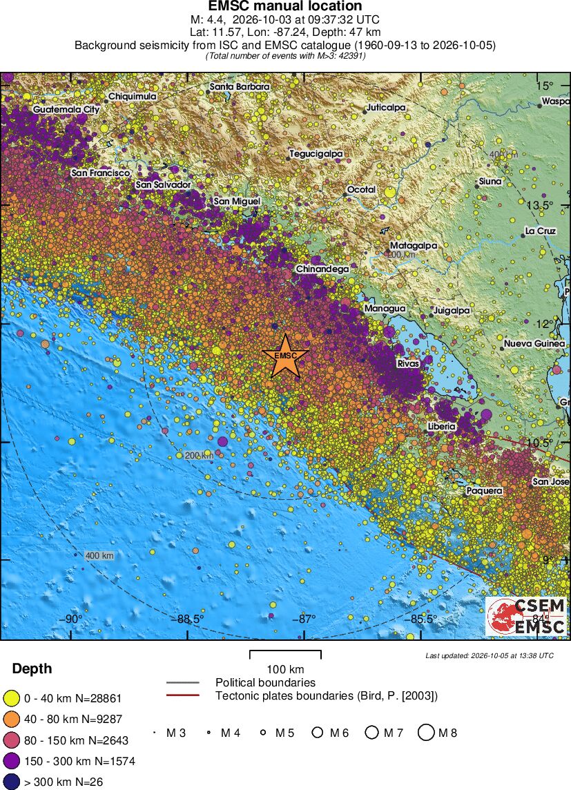 regional historical seismicity
