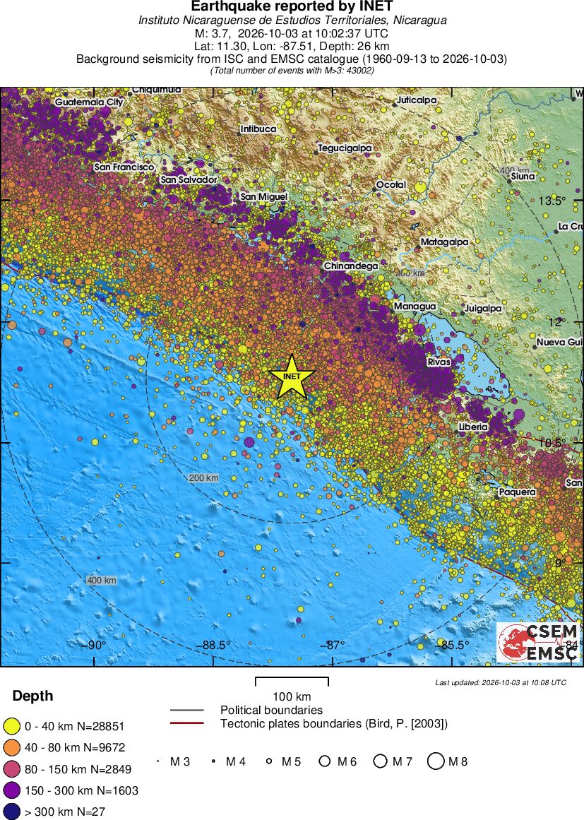regional historical seismicity