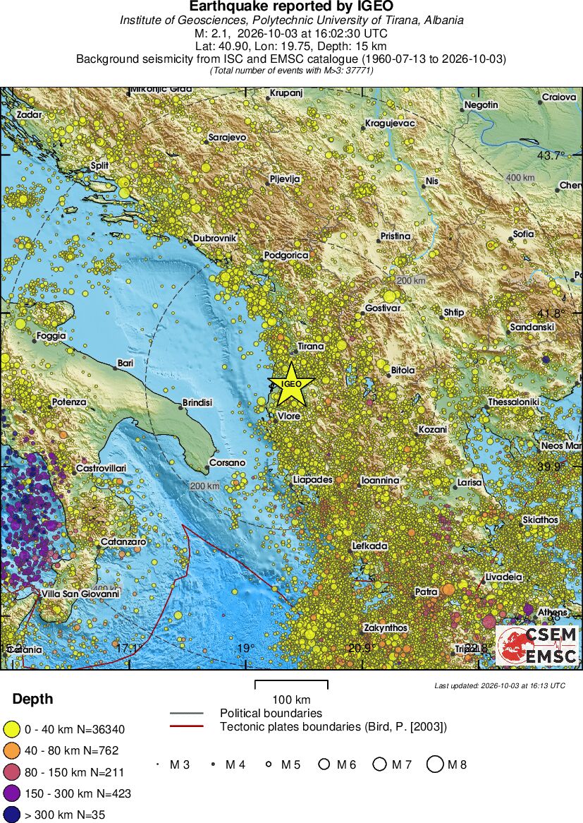 regional historical seismicity