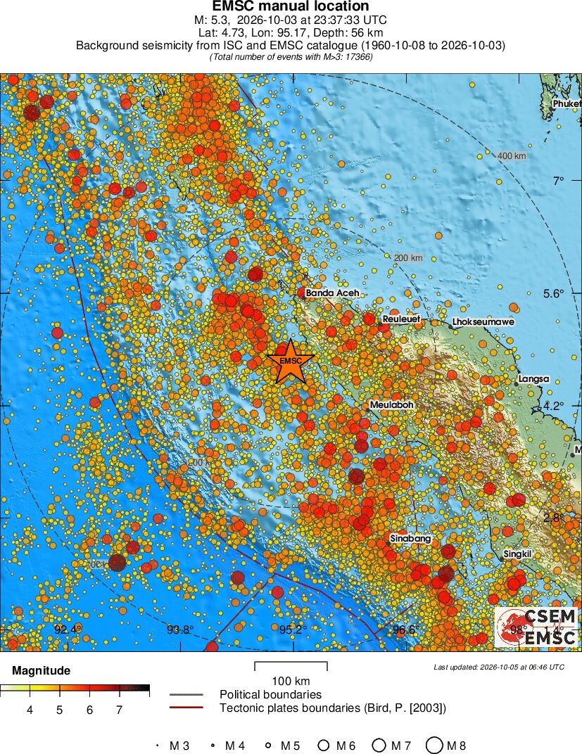 regional magnitude historical seismicity