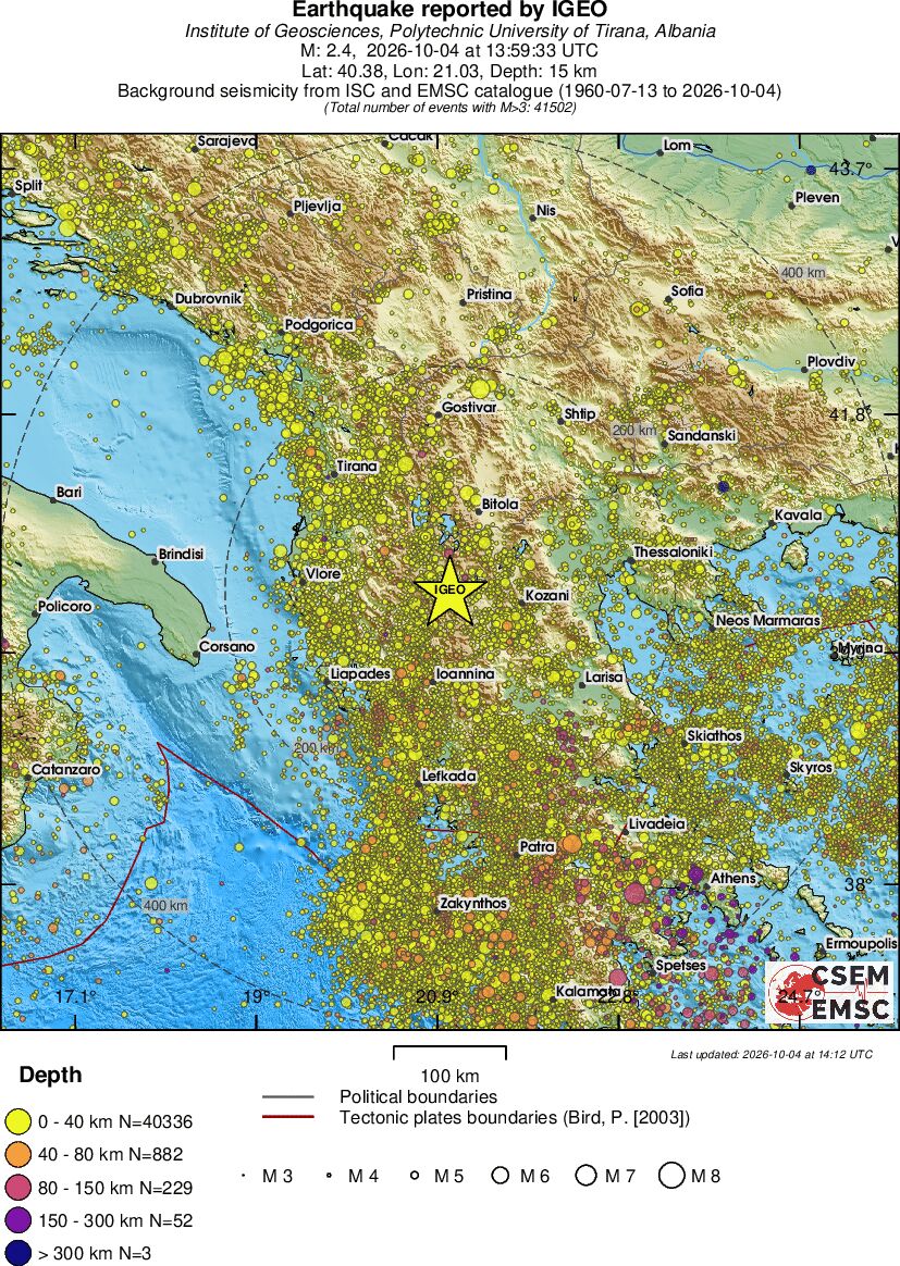 regional historical seismicity
