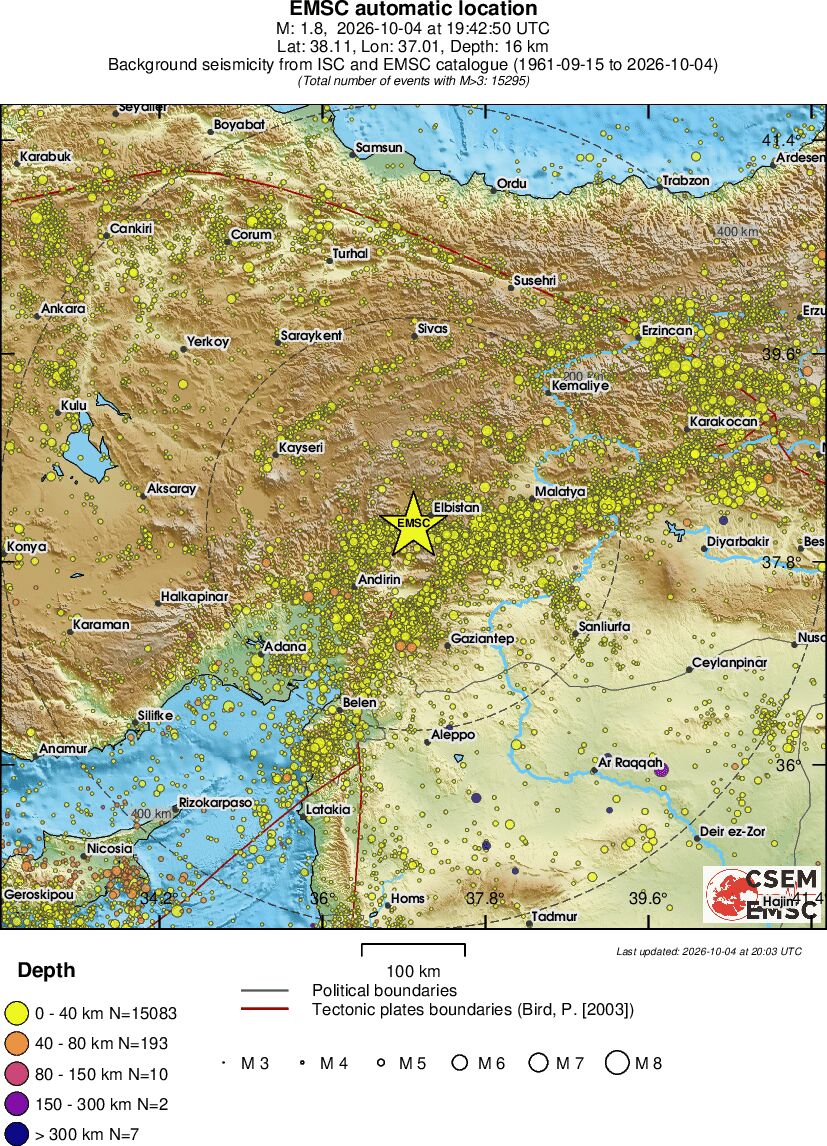 regional historical seismicity