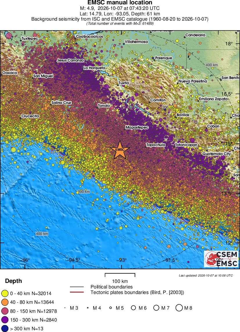 regional historical seismicity