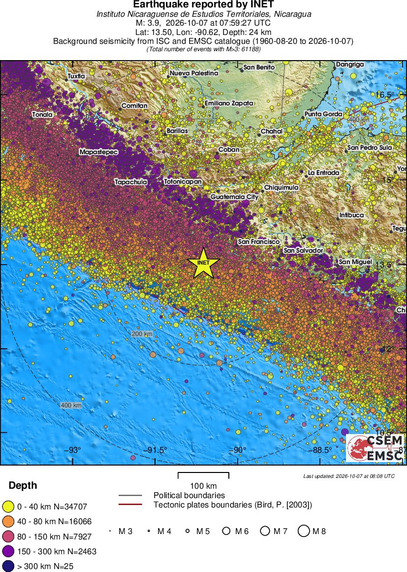regional historical seismicity