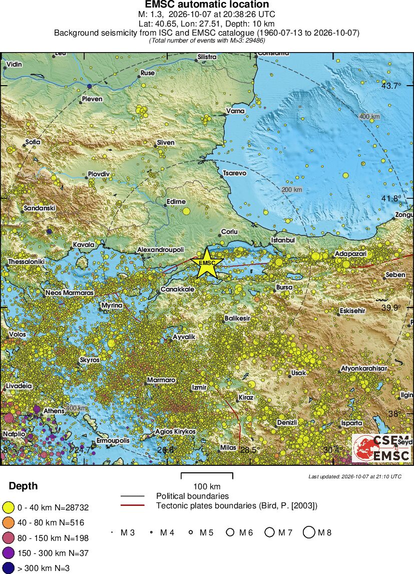 regional historical seismicity