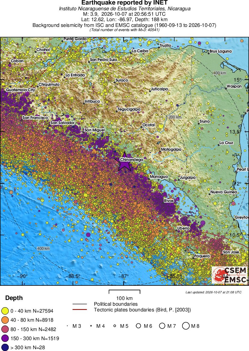 regional historical seismicity