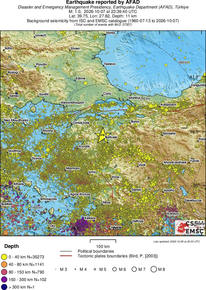 regional historical seismicity