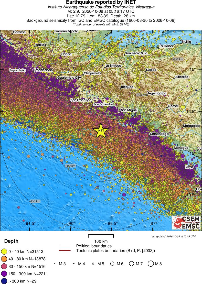 regional historical seismicity