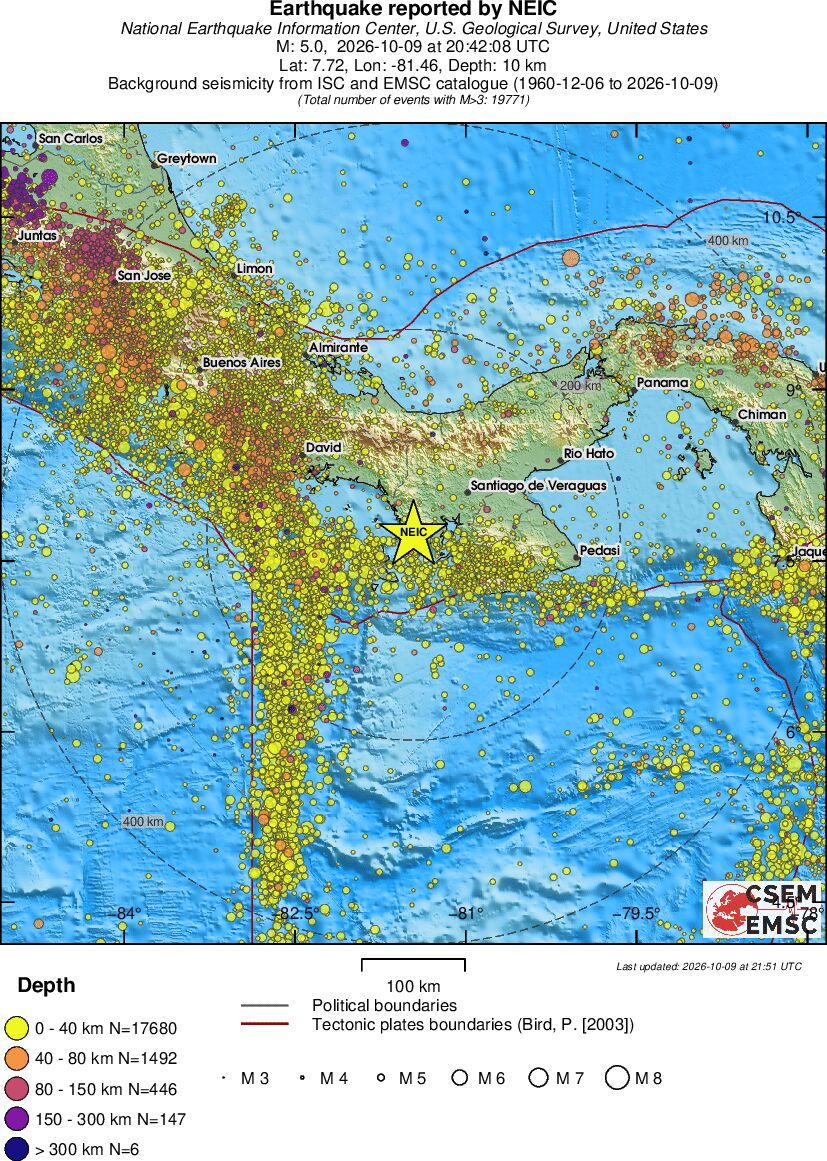 regional historical seismicity