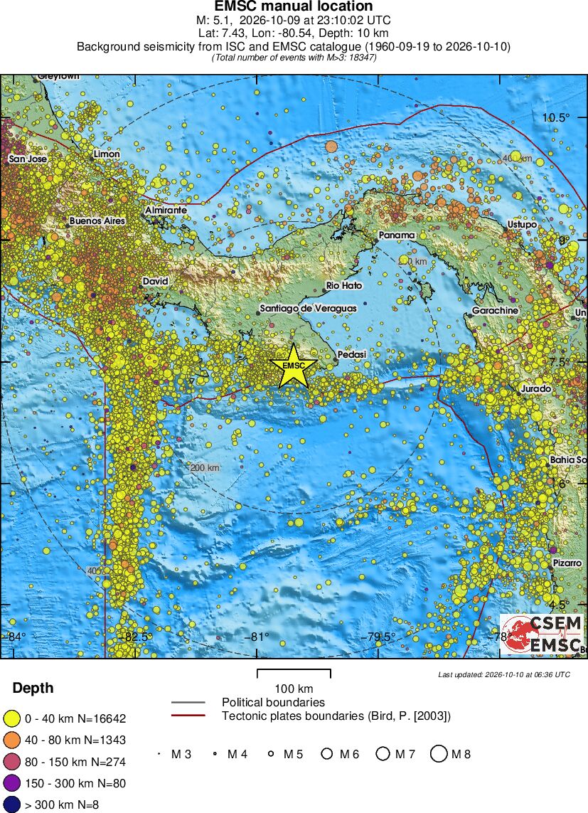 regional historical seismicity