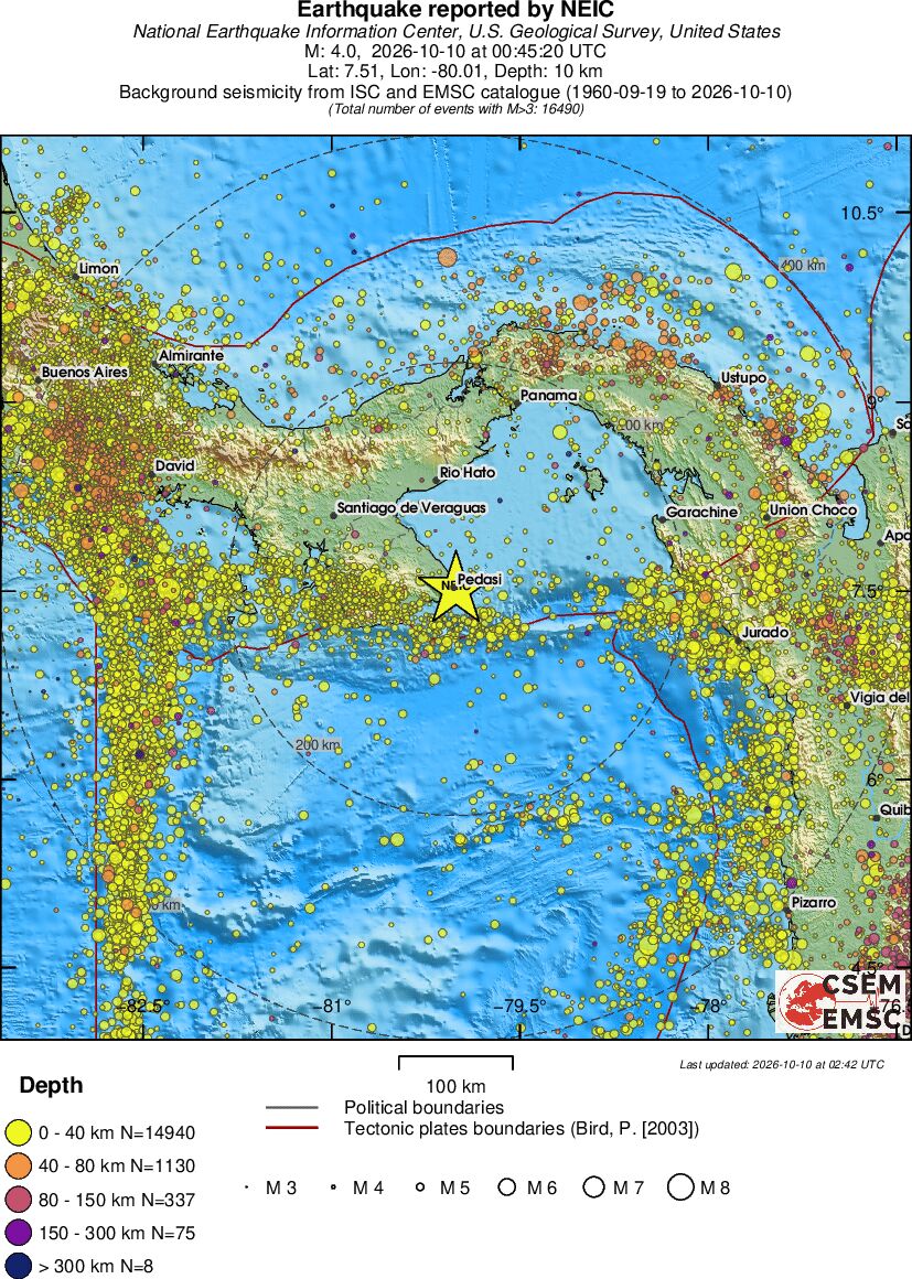 regional historical seismicity