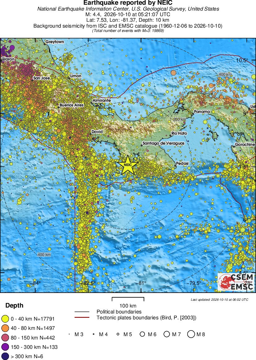 regional historical seismicity