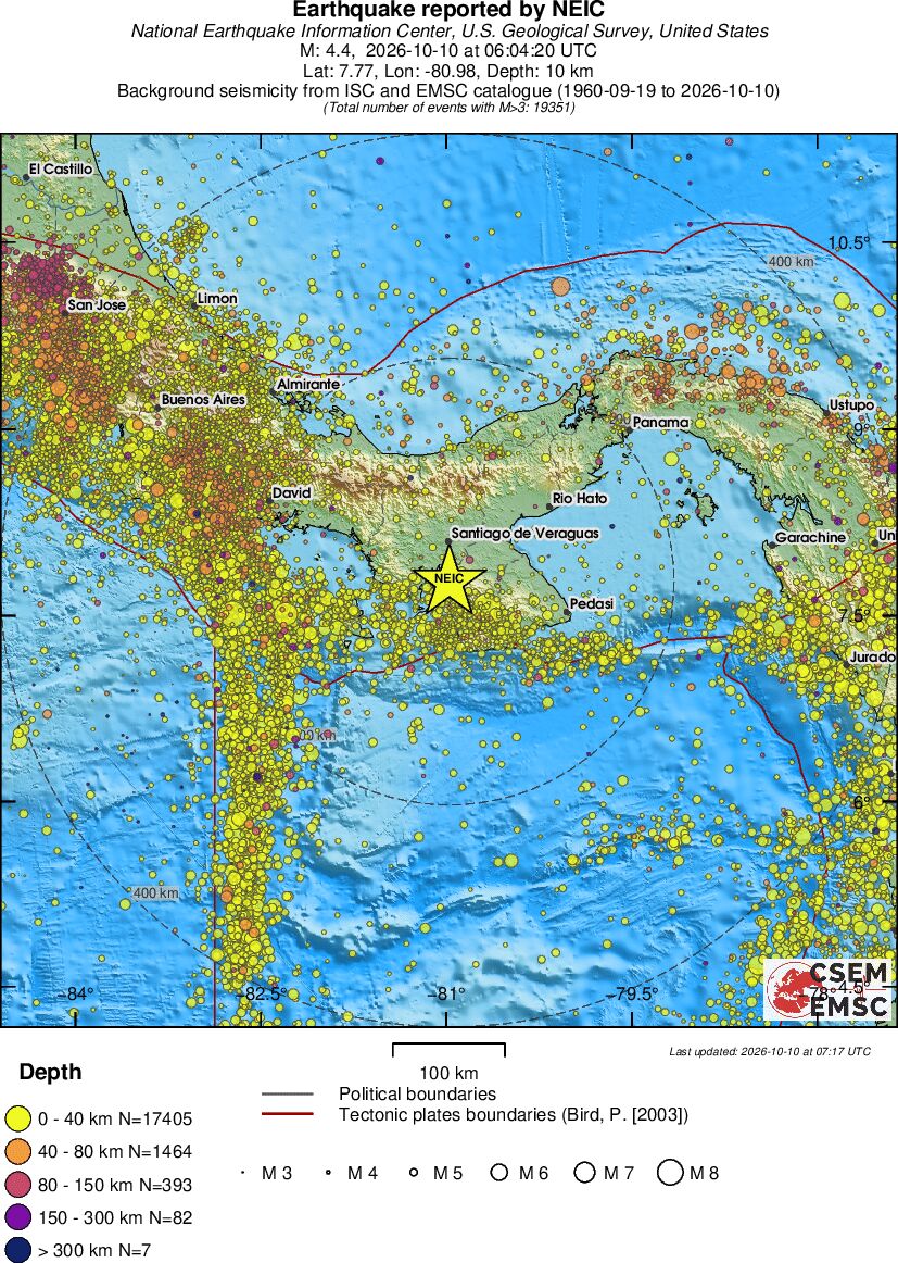 regional historical seismicity