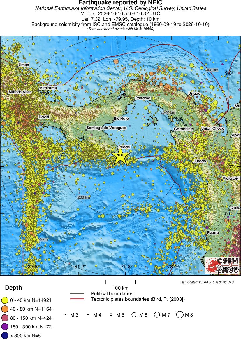 regional historical seismicity