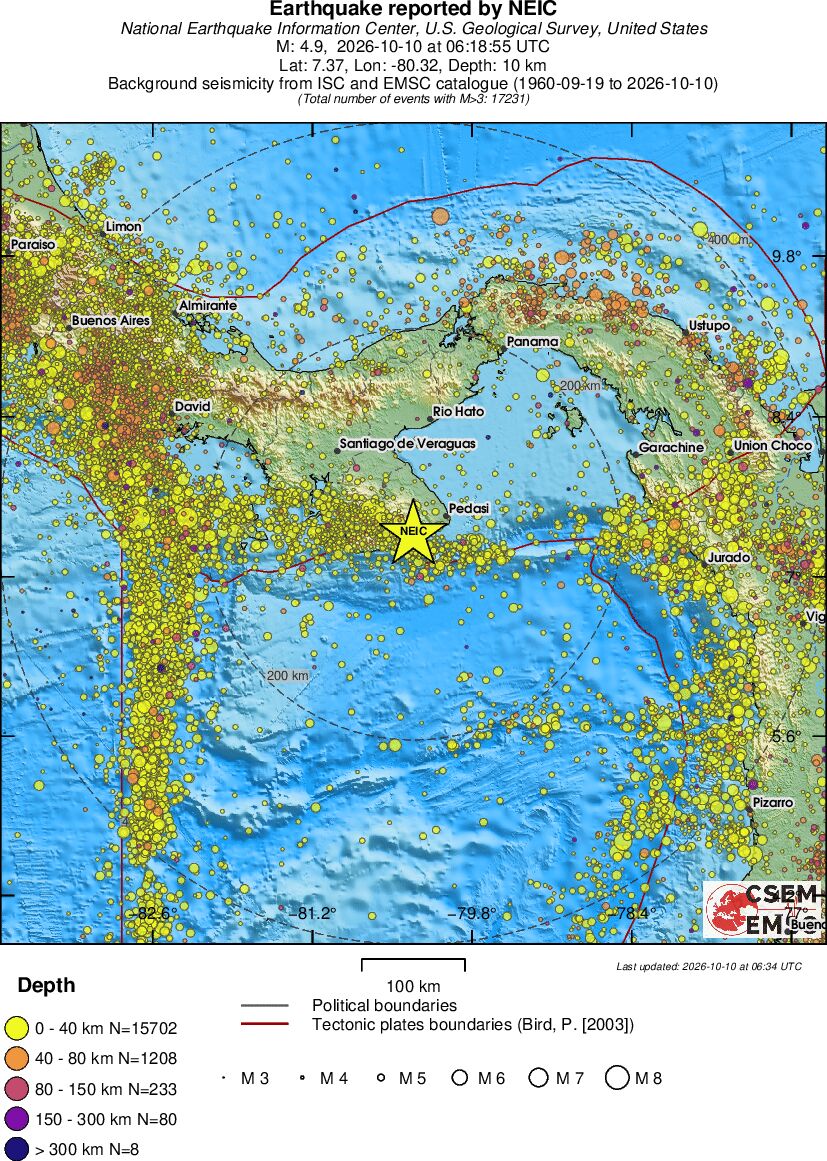 regional historical seismicity