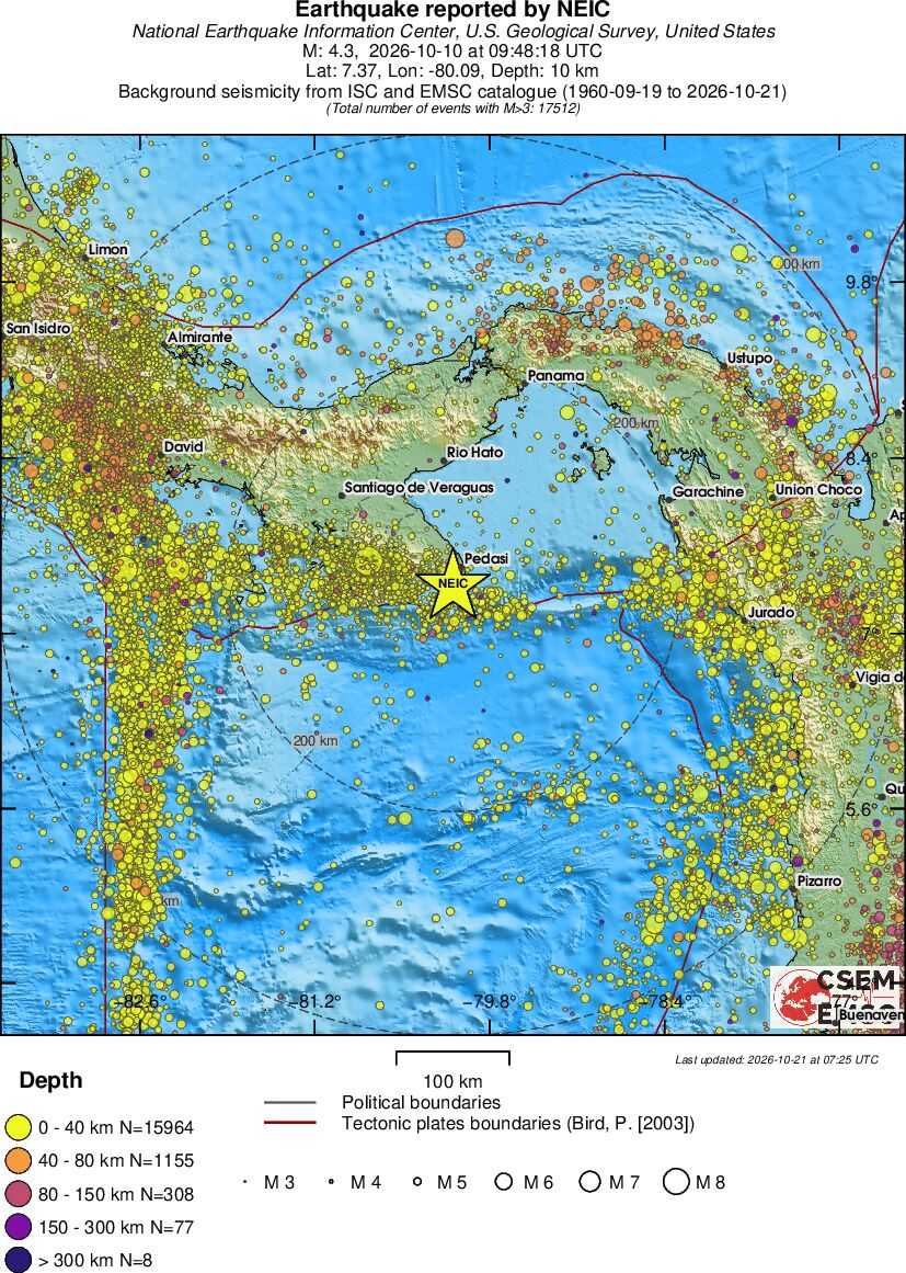 regional historical seismicity