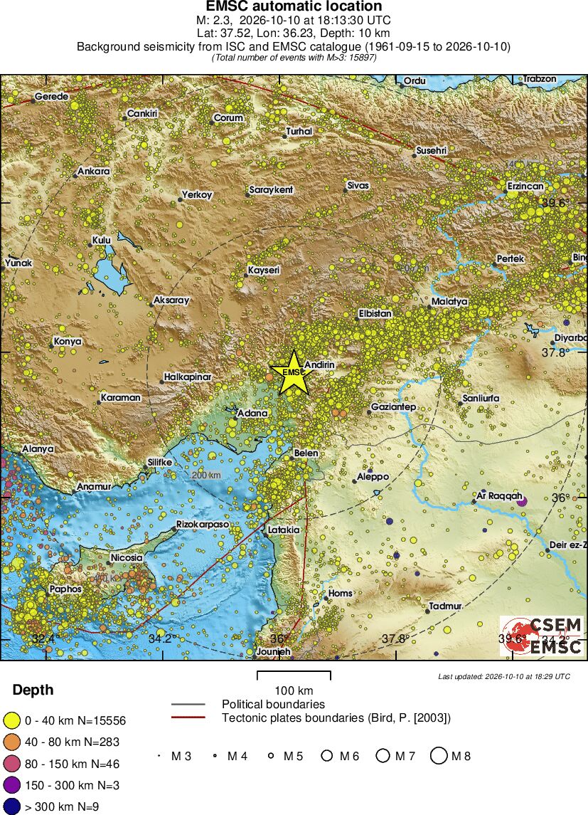 regional historical seismicity