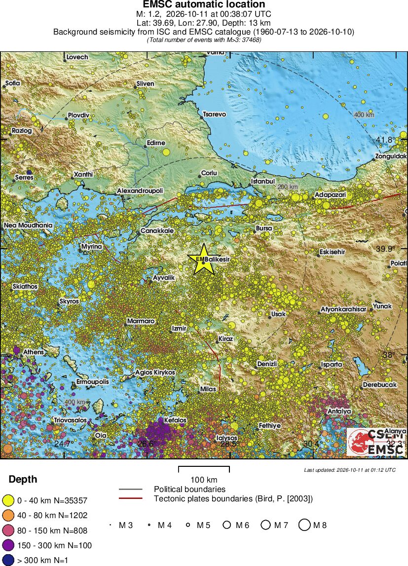 regional historical seismicity