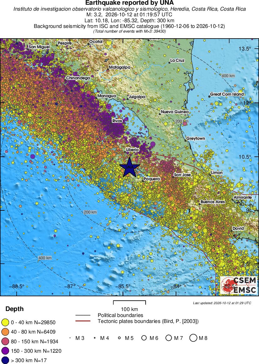 regional historical seismicity