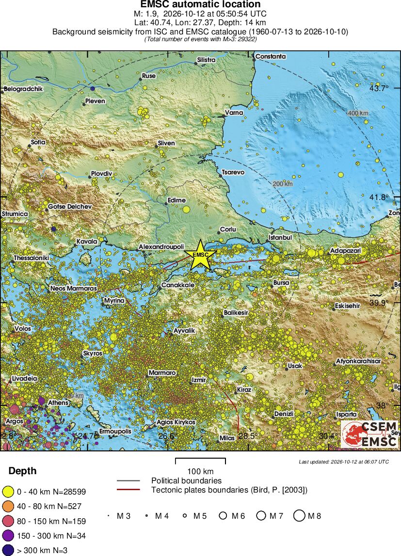 regional historical seismicity