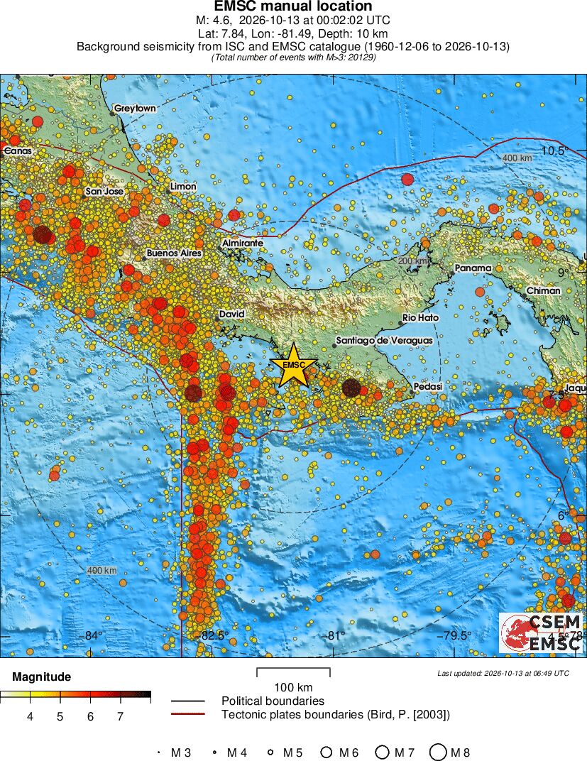 regional magnitude historical seismicity