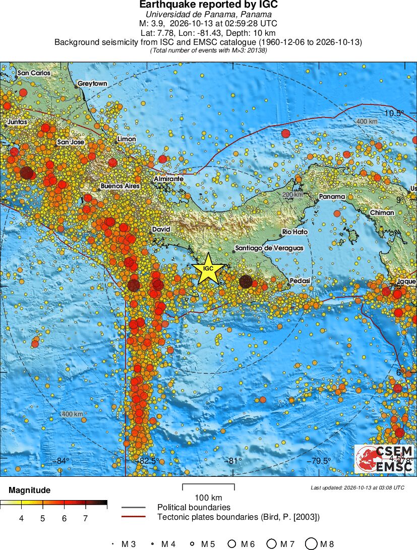 regional magnitude historical seismicity