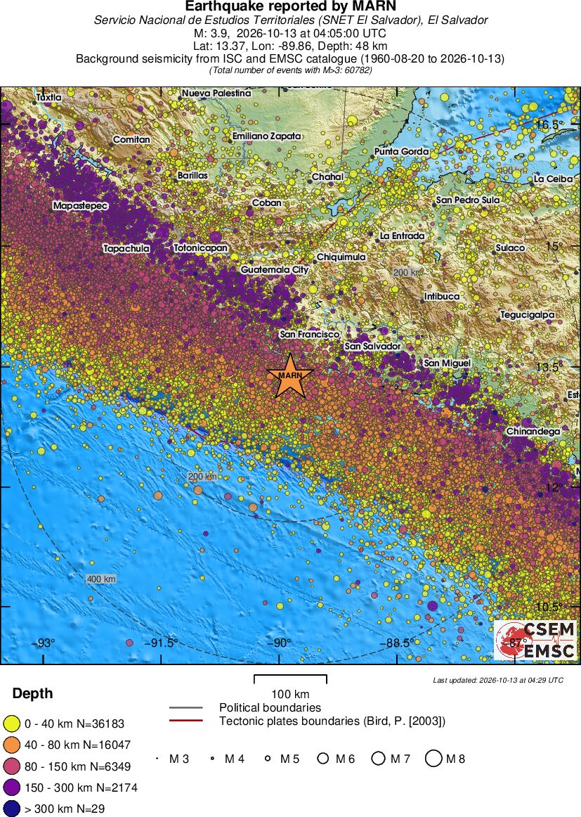 regional historical seismicity