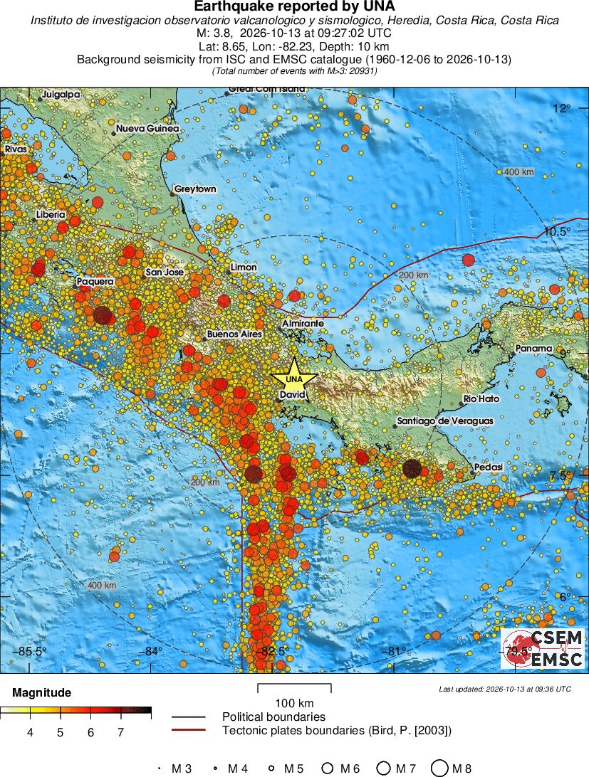 regional magnitude historical seismicity