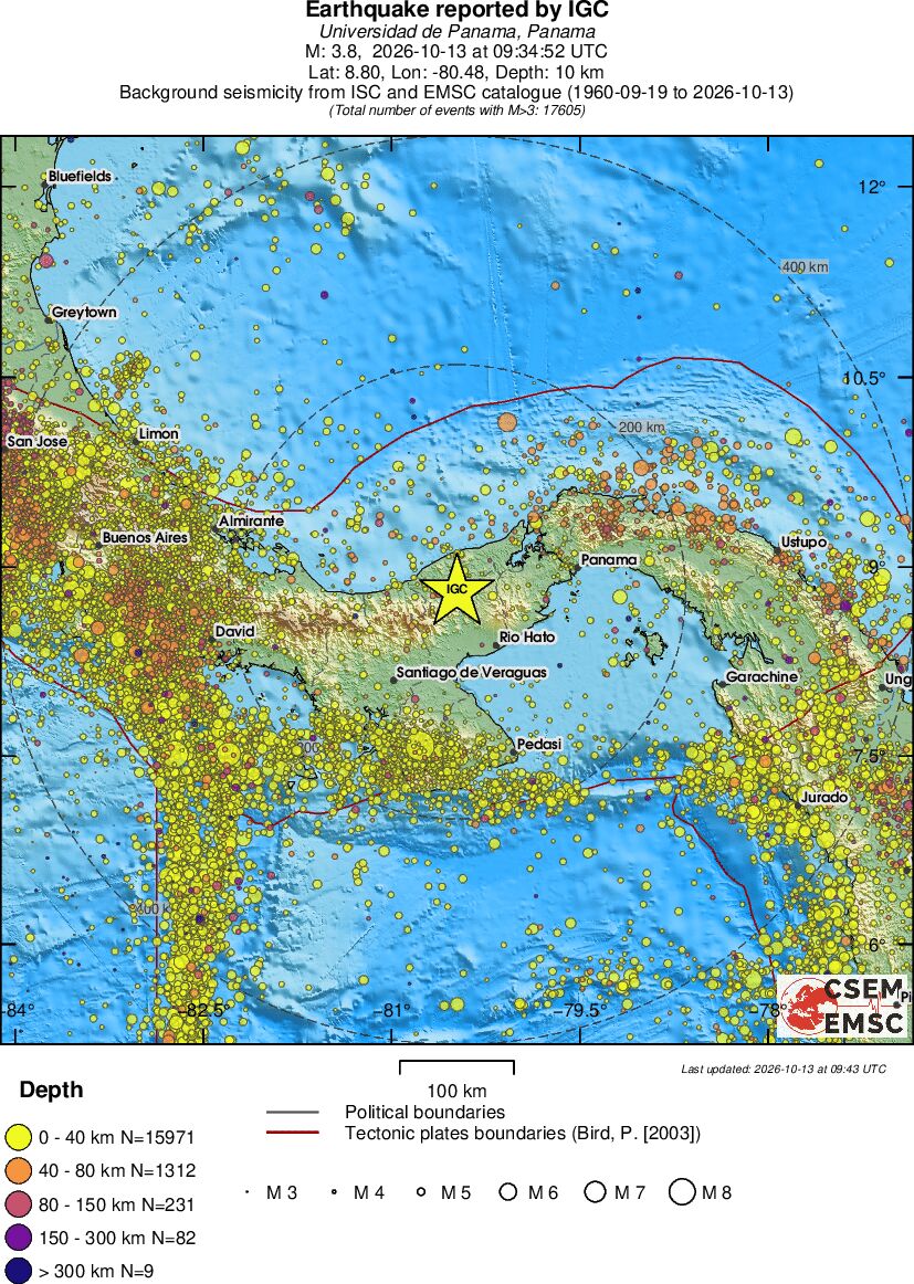 regional historical seismicity