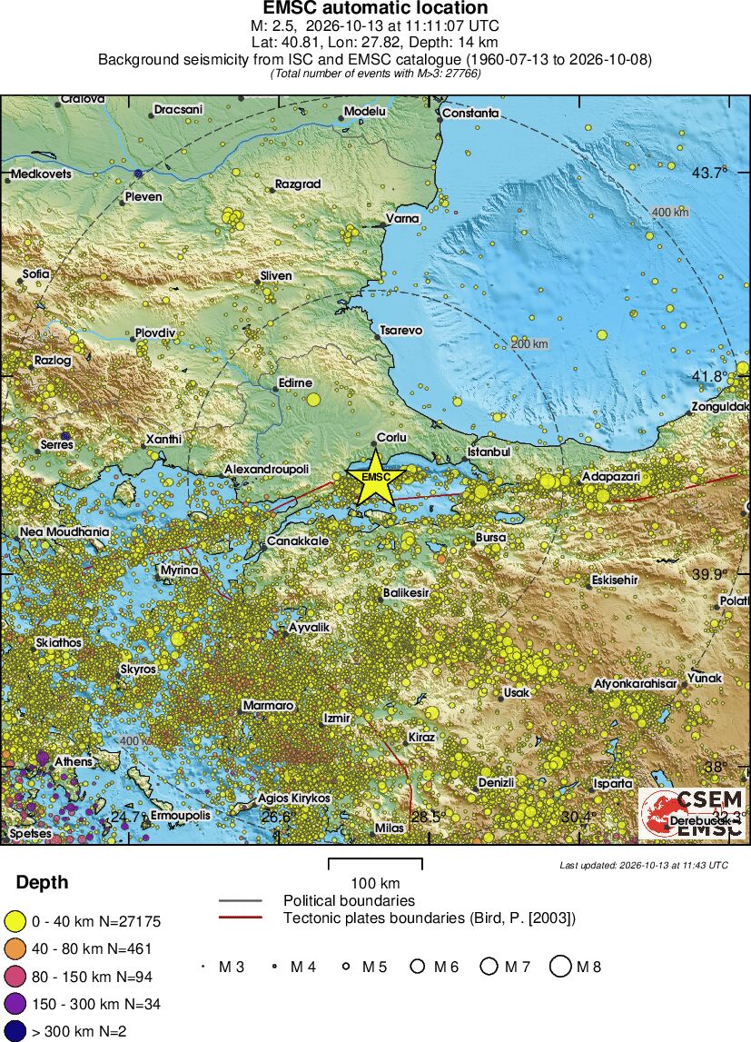 regional historical seismicity