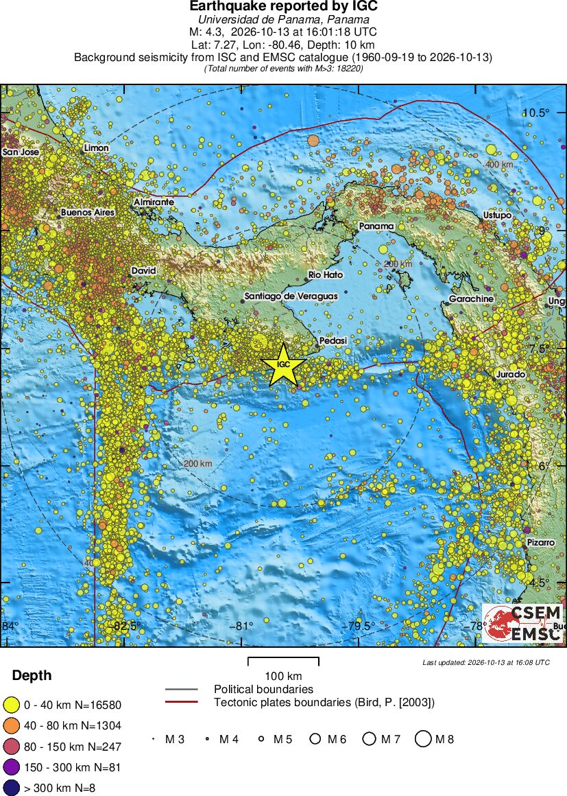regional historical seismicity