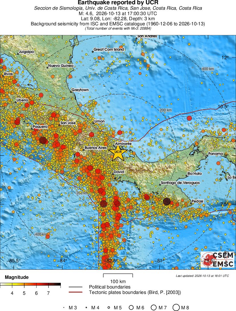regional magnitude historical seismicity
