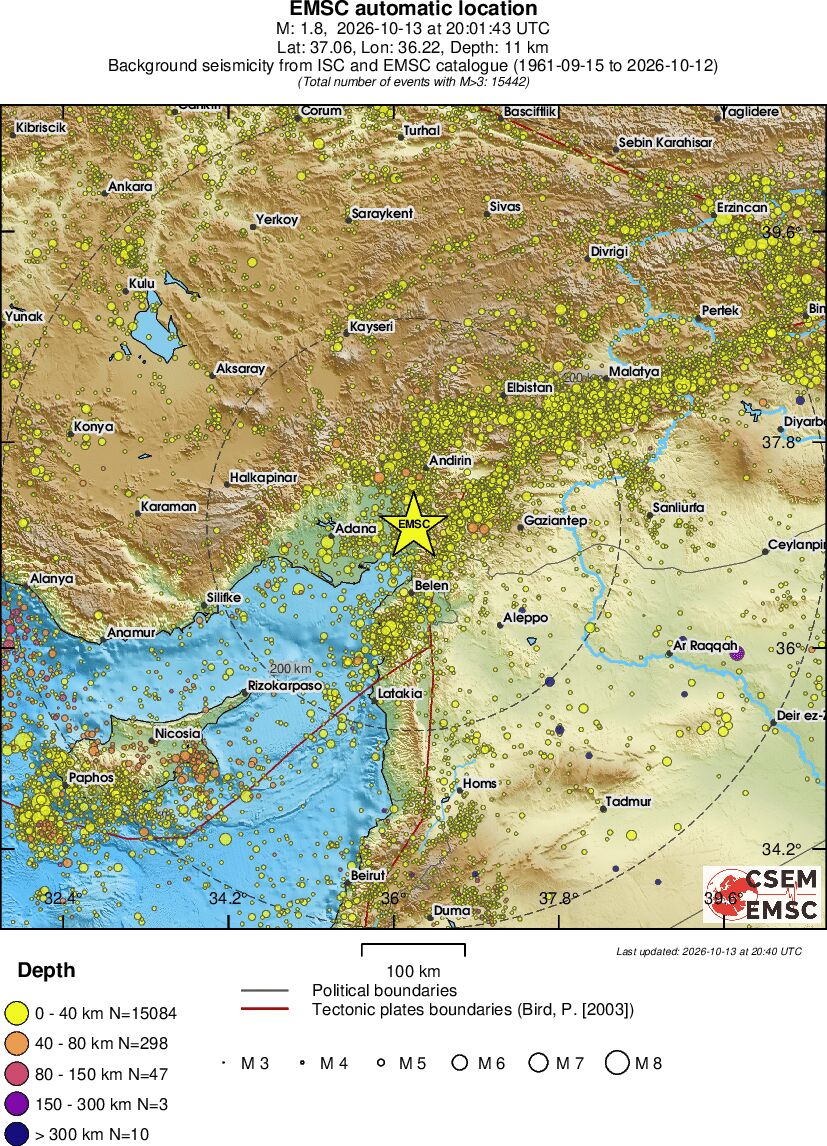 regional historical seismicity