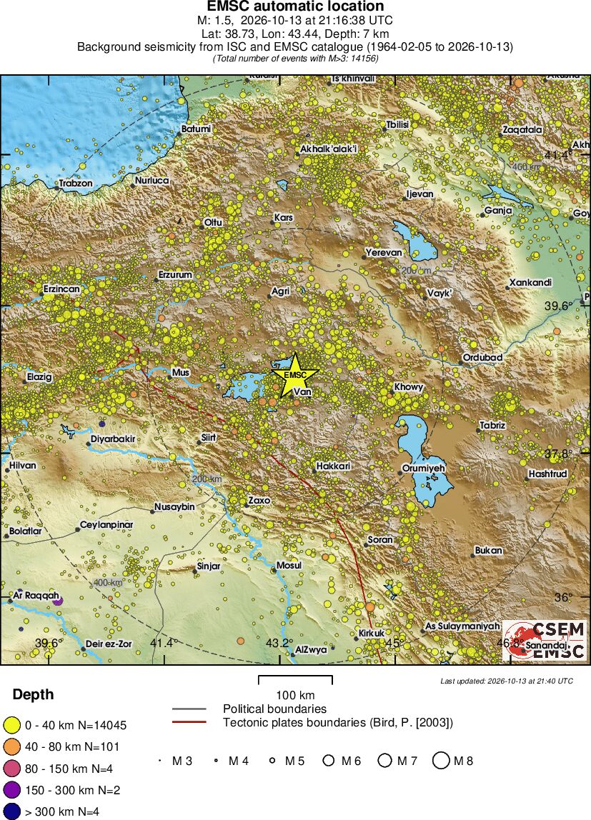 regional historical seismicity