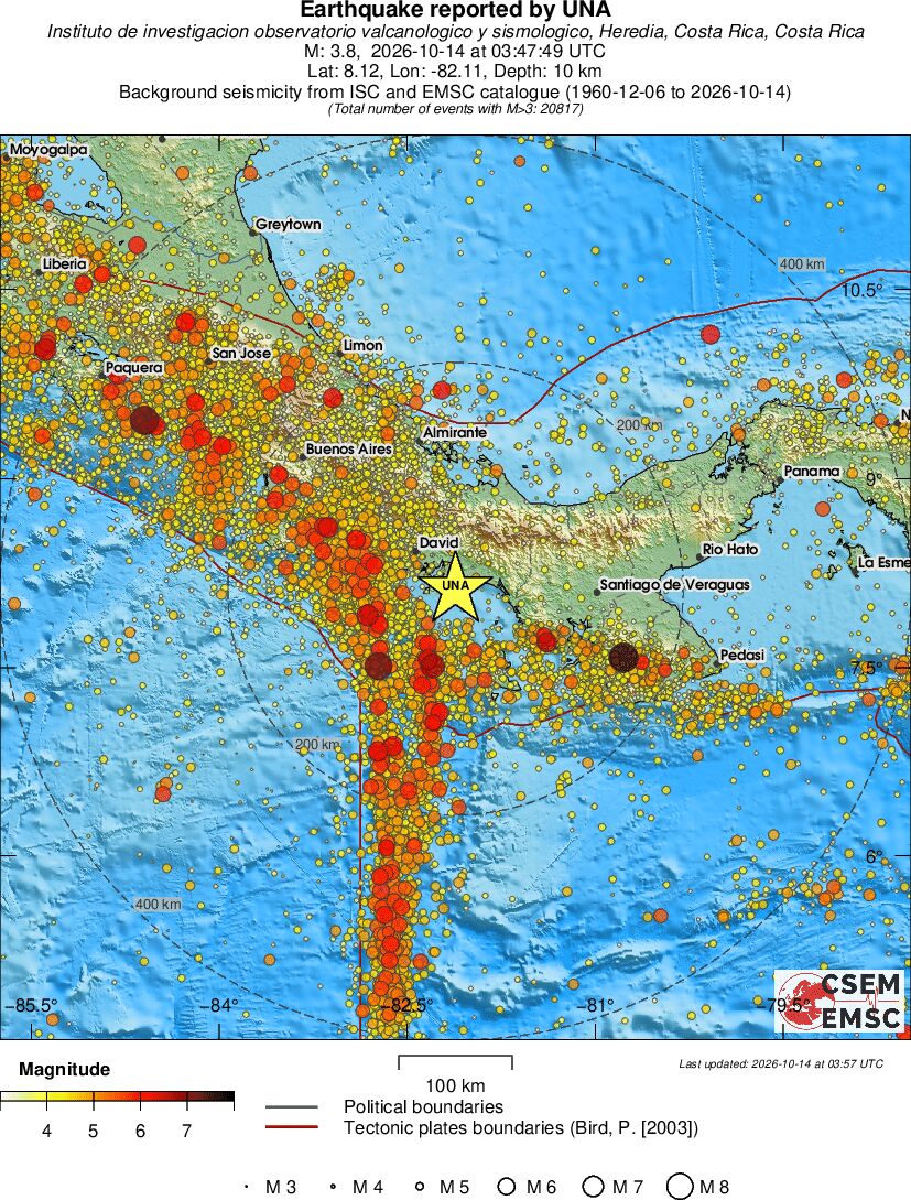 regional magnitude historical seismicity