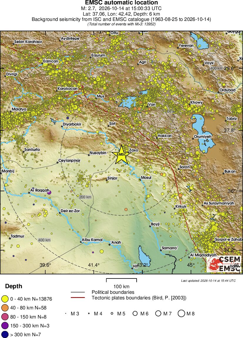 regional historical seismicity